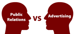 difference between public relations and advertising
